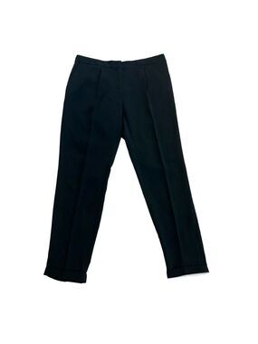Forever 21 women’s black slim fit ankle pants front dart Sz M